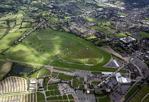 Cheltenham Racecourse  Gloucestershire  England UK aerial photograph