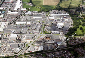 Cheltenham Gloucestershire  England UK aerial photograph