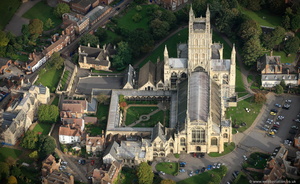 Gloucester Cathedral aerial photograph