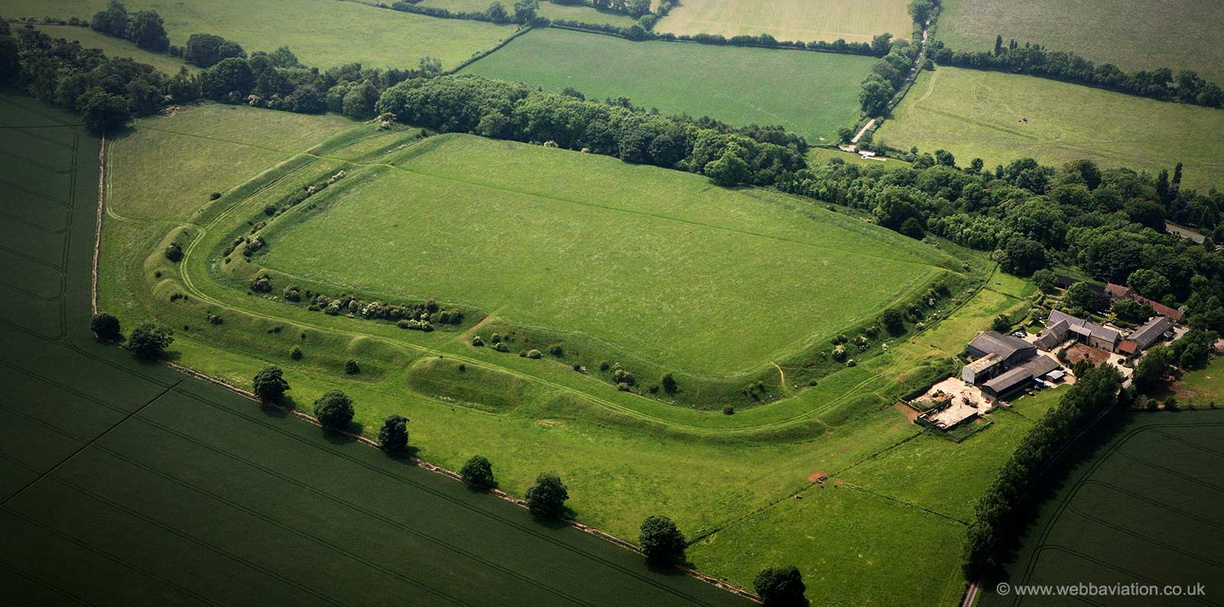 Little Sodbury Iron Age hillfort from the air
