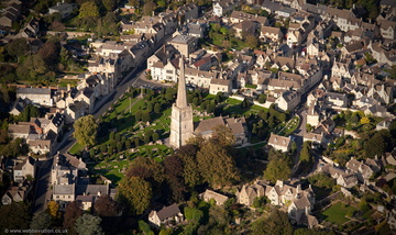 Church of St Mary Painswick aerial photograph