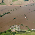 Shuthonger  during the great River Severn floods of 2007 from the air