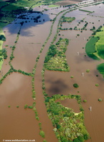  River Severn near Sandhurst   during the great River Severn floods of 2007 from the air