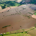 flooding on River Severn Puckrup Gloucestershire during the great River Severn floods of 2007 from the air