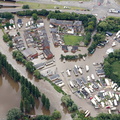 Westend Parade, Westend Terrace & Alney terrace  gloucester during the great River Severn floods of 2007 from the air