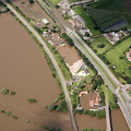 Over, Gloucestershire during the great floods of 2007 from the air