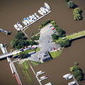 Tewkesbury  Quay Tewkesbury  during the great floods of 2007 from the air