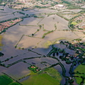 Walton Cardiff  Tewkesbury during the great floods of 2007 from the air