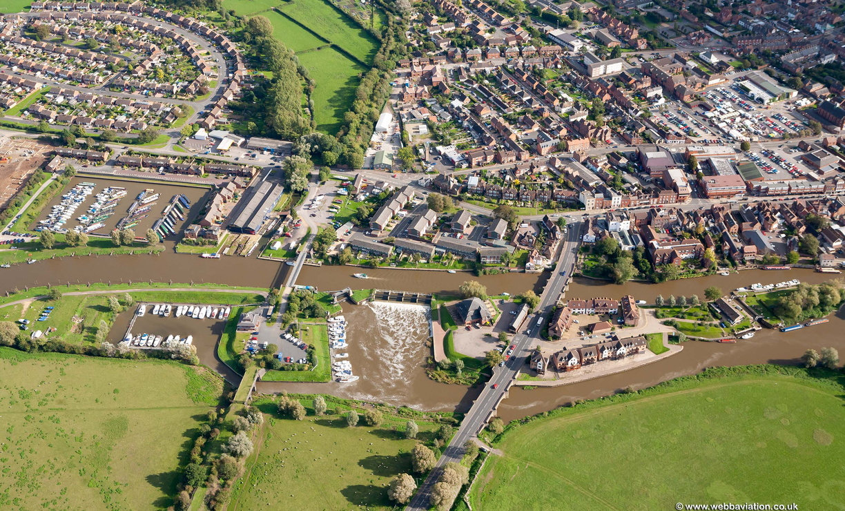 River Avon at Tewkesbury   aerial photo