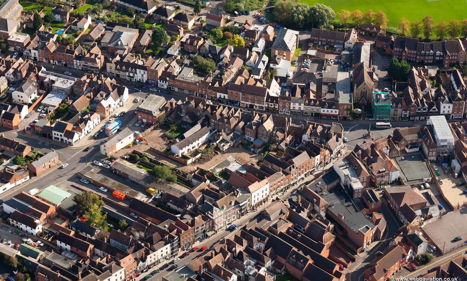 High St Tewkesbury aerial photo