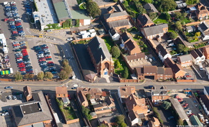 Holy Trinity Church Tewkesbury aerial photo