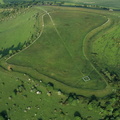 Beacon Hill,  Iron Age hill fort near Burghclere, aerial photo