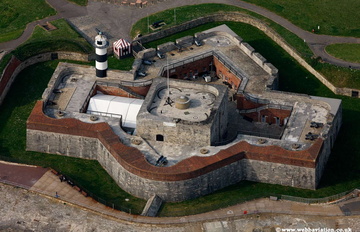 Southsea Castle Portsmouth  Hampshire  England UK aerial photograph