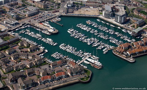 Southampton Marina  Hampshire  England UK aerial photograph