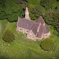 Christ Church Llanwarne Herefordshire  aerial photo