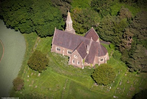 Christ Church Llanwarne Herefordshire  aerial photo