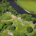 Clifford Castle, Herefordshire from the air