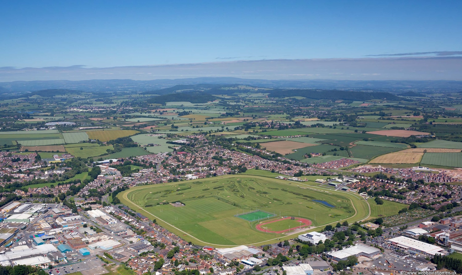 Hereford Racecourse aerial photo