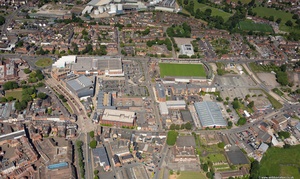 Old Market Shopping centre Hereford aerial photo