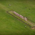 The Roman Wall of St Albans, Verulamium aerial photo