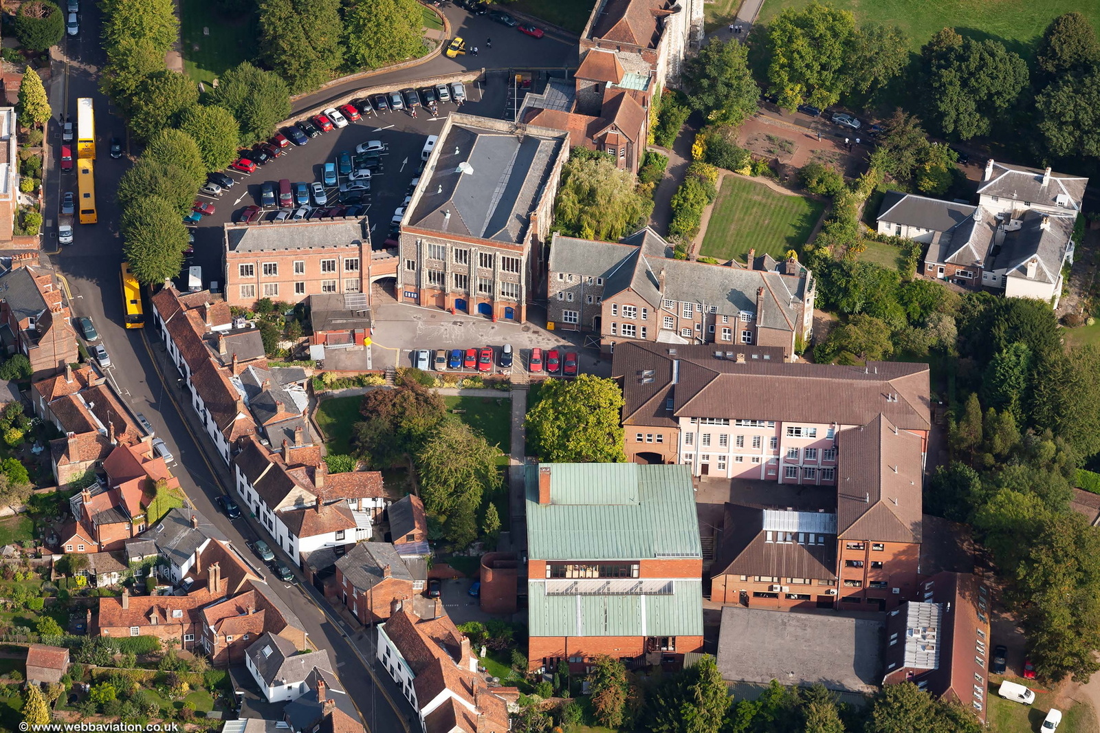 St Albans School, Abbey Mill Lane, St Albans   aerial photo