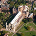 St Albans Cathedral aerial photo