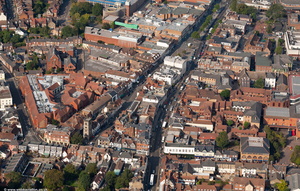 St Albans  city centre aerial photo
