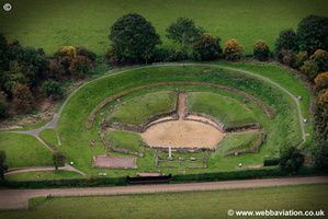 St Albans Roman Amphitheatre Hertfordshire  Hampshire  England UK aerial photograph