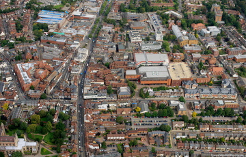 London Rd St Albans town centre aerial photo
