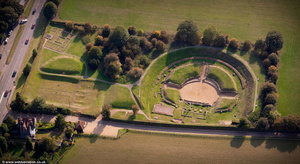 St Albans Roman Amphitheatre Hertfordshire  Hampshire  England UK aerial photograph