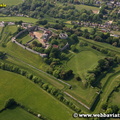 Carisbrooke Castle Isle of Wight England UK aerial photograph