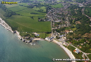Freshwater Bay  Isle of Wight England UK aerial photograph