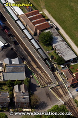 Isle of Wight Steam Railway  England UK aerial photograph