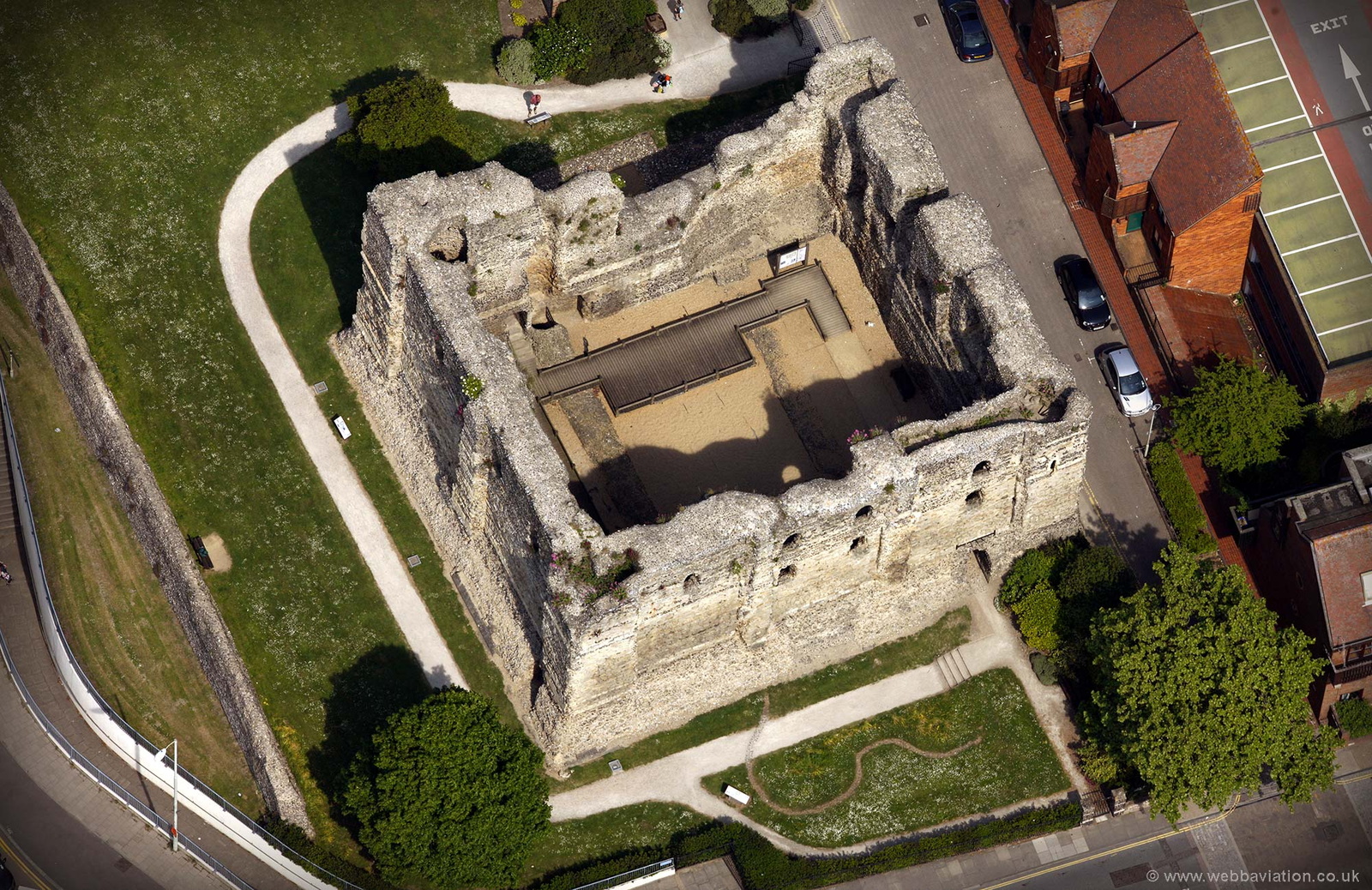 Canterbury Castle from the air