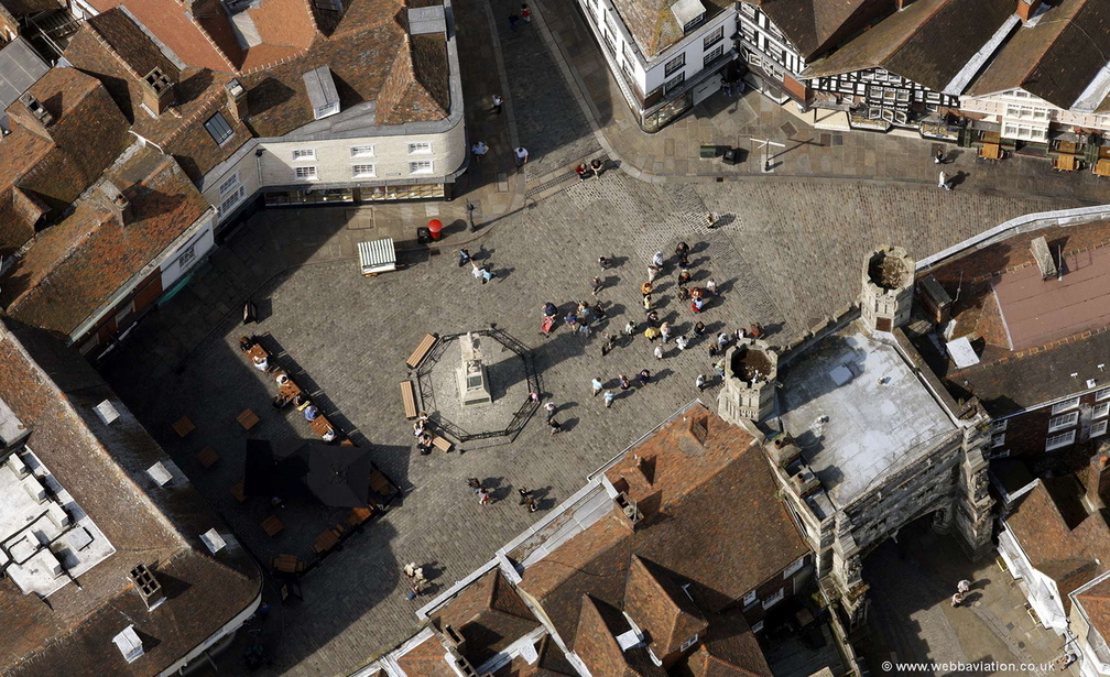 Buttermarket  Canterbury from the air