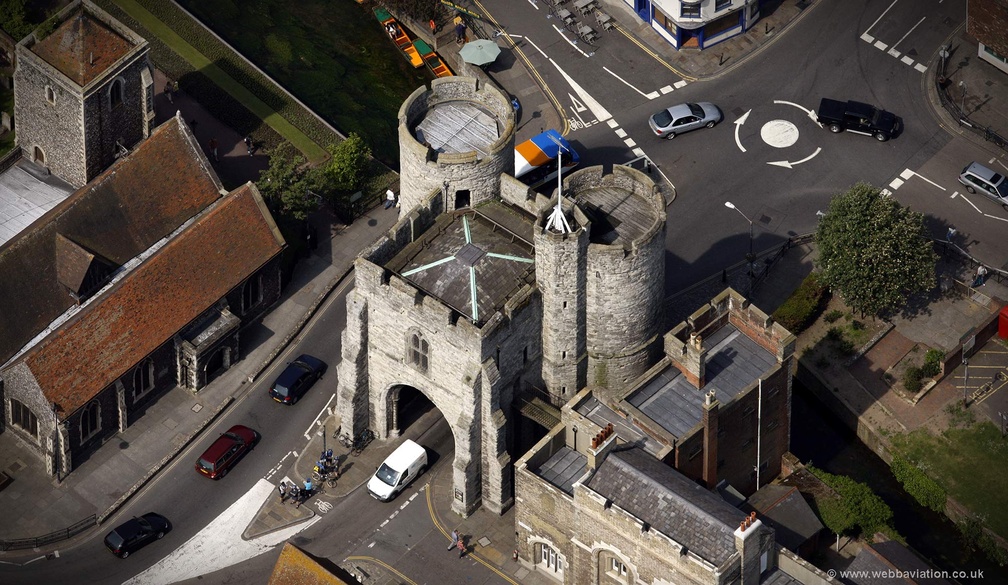 The Westgate  Canterbury from the air