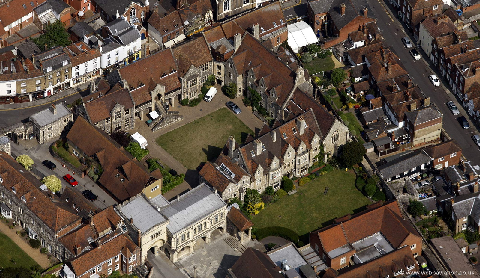 The King's School, Canterbury from the air