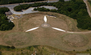 Battle of Britain Memorial, Capel-le-Ferne from the air