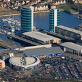 Chatham Dockside retail park from the air