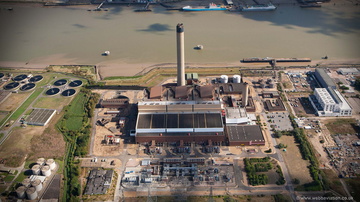 Littlebrook Power Station from the air