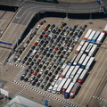 Dover ferry queue Dover from the air