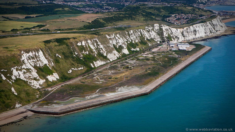 Samphire Hoe Country Park from the air