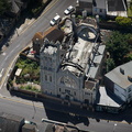 St Columba Church Dover  , aka the United Reformed Church  from the air