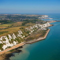 white cliffs of Dover from the air