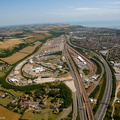 Channel Tunnel at Folkestone from the air
