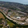 Channel Tunnel - Chunnel -  UK Terminal at Folkestone from the air