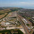 Eurotunnel  UK Terminal at Folkestone from the air