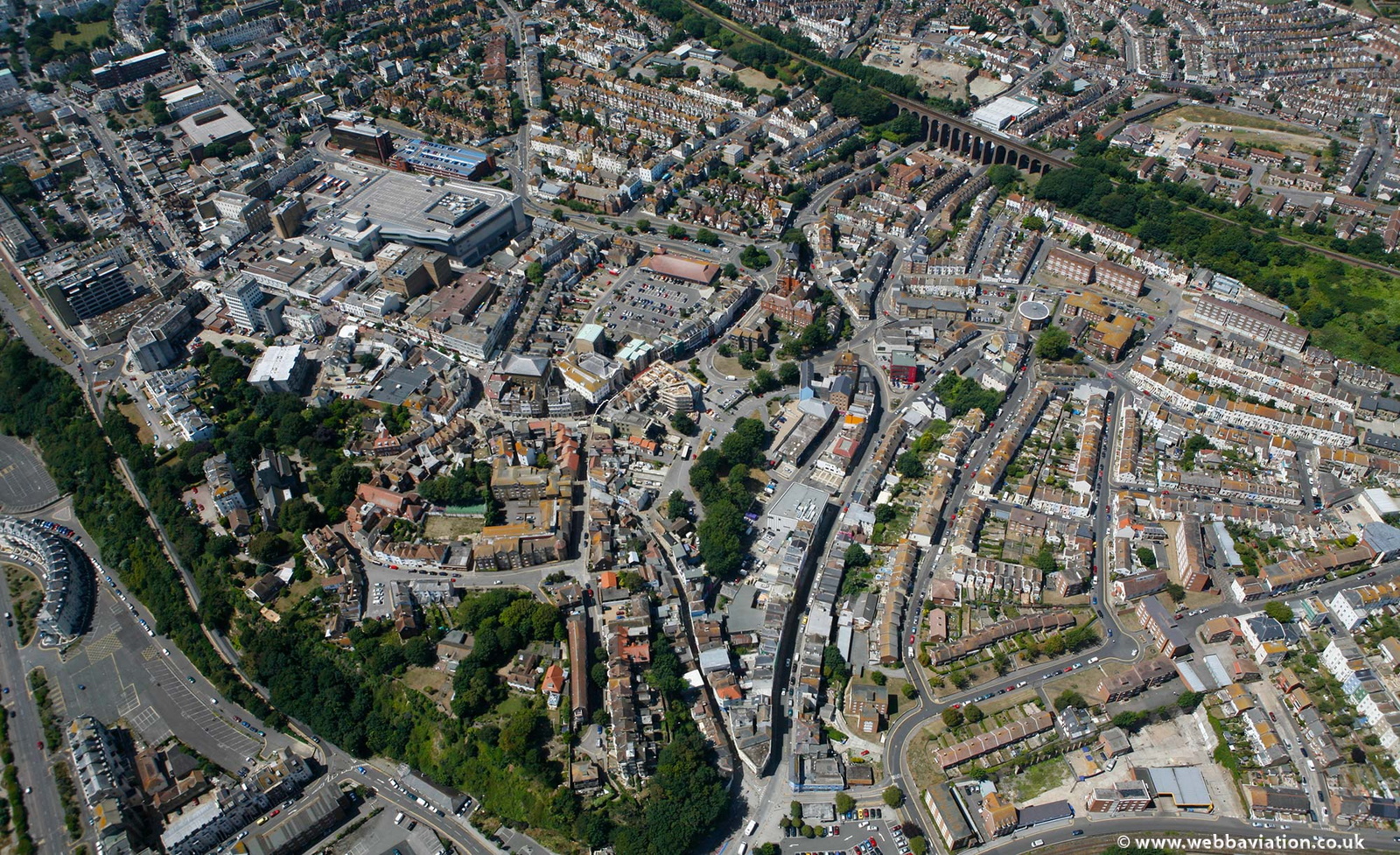 Folkestone town centre Folkestone  from the air