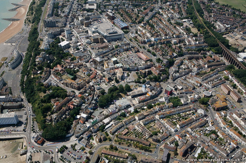 Folkestone town centre Folkestone  from the air