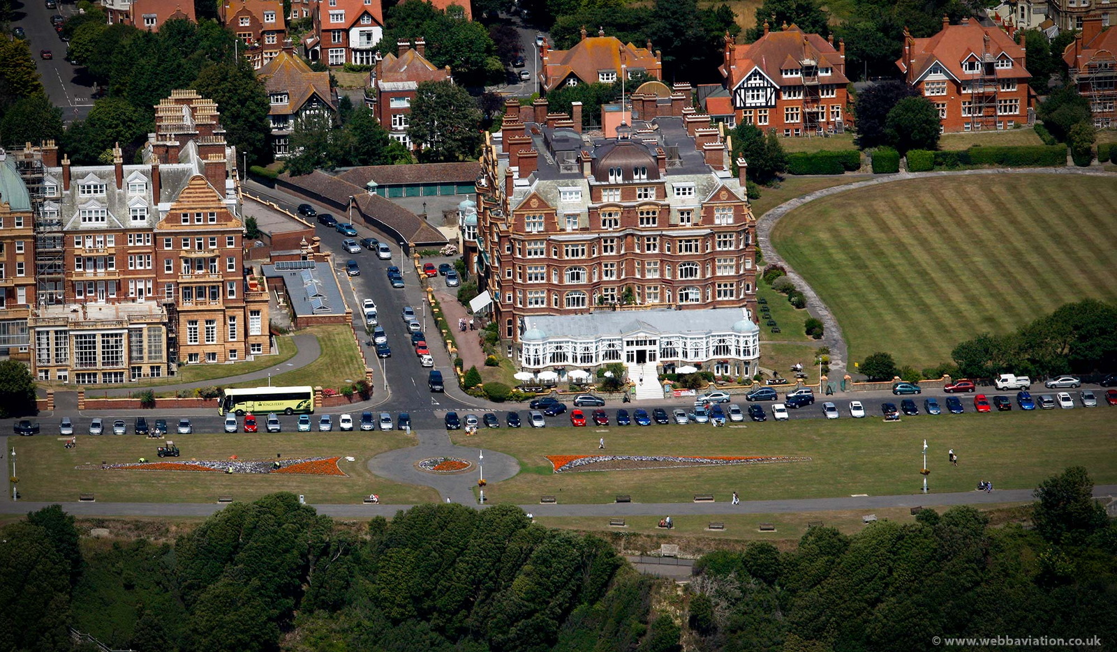 The Grand Hotel Folkestone  from the air